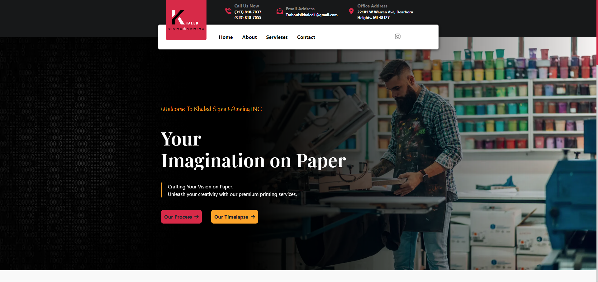 Webseite für Druckerei